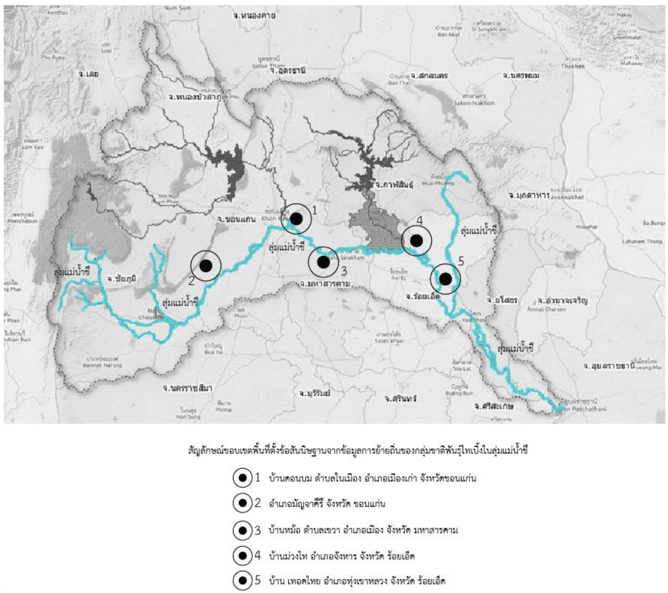 thai berng isan map
